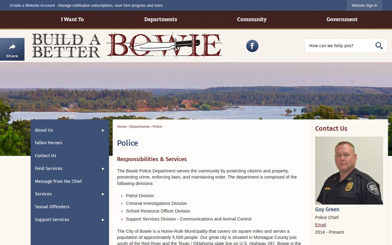 Bowie Police official source for Montague County arrest records