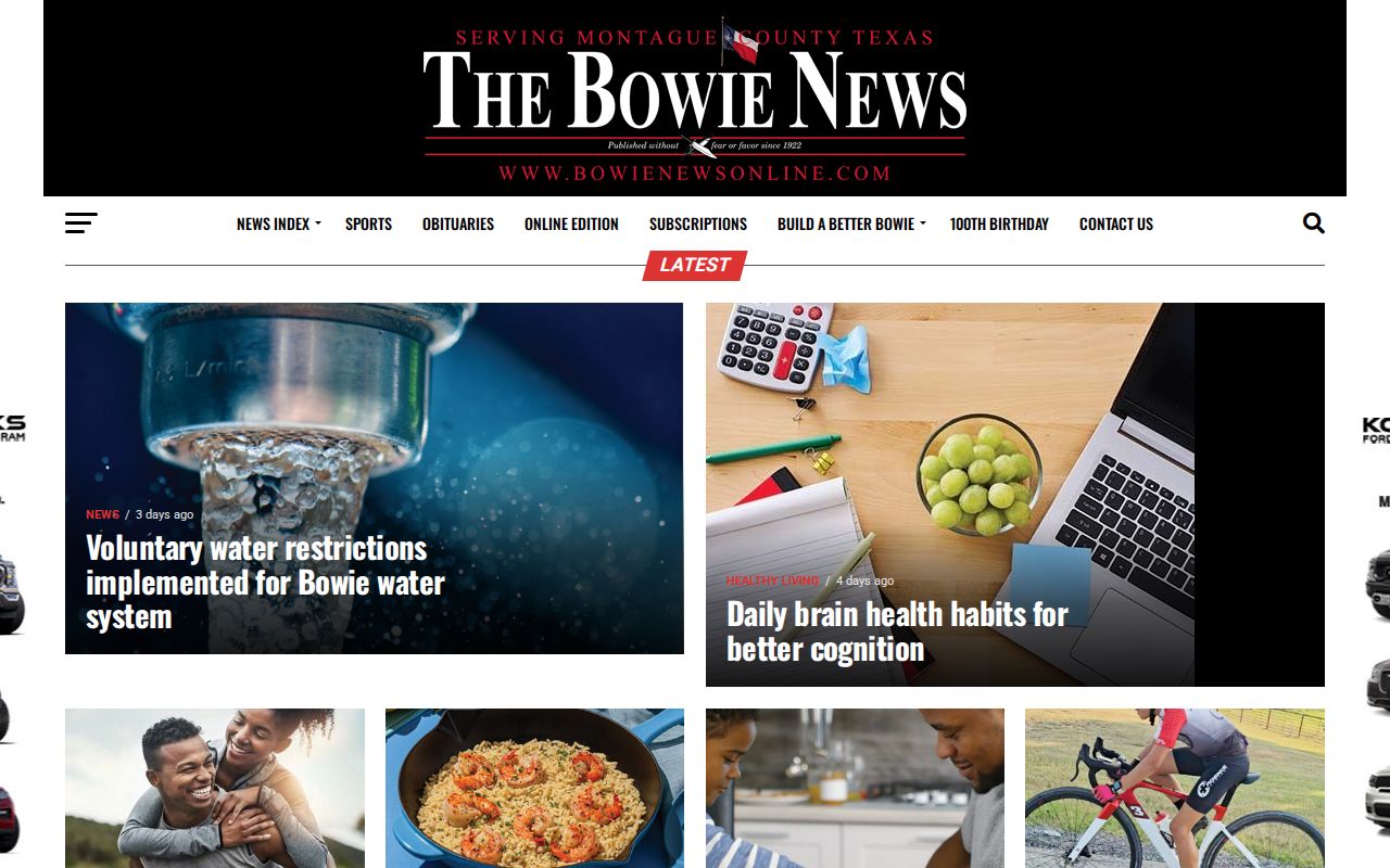 Montague County crime-news record source at the Bowie News homepage